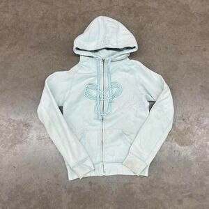 TNA zip up hoodie Baby‎ blue embroidered logo Y2K Women's Size S